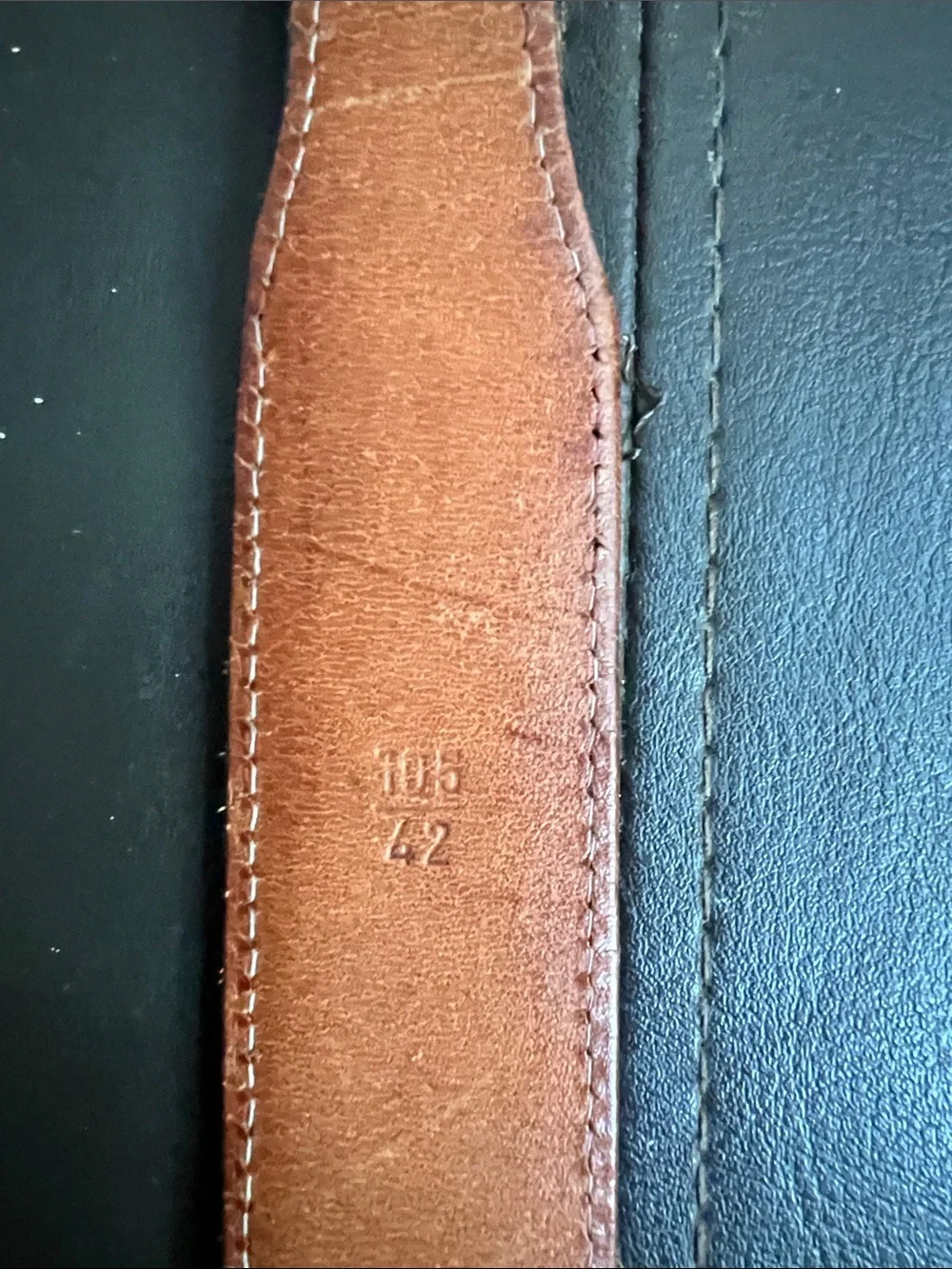 Martin Dingman Vintage Brown Alligator Leather Belt with Silver Accents Size 42